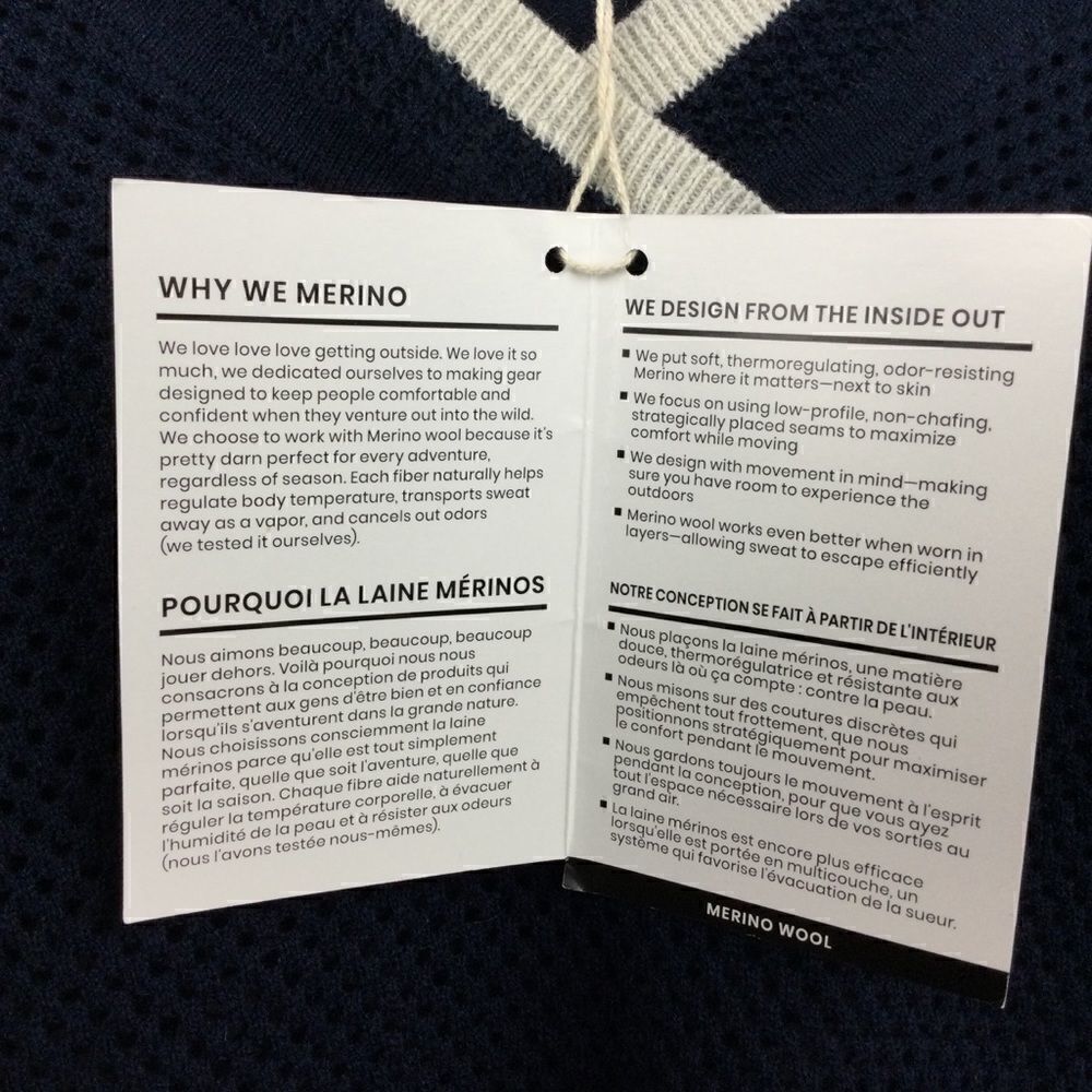 Smartwool Tunic Sweater NWT Navy & Gray Wool V-neck‎ - Picture 12 of 13